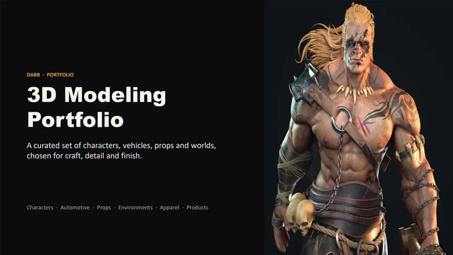 3D Modeling Portfolio case study cover