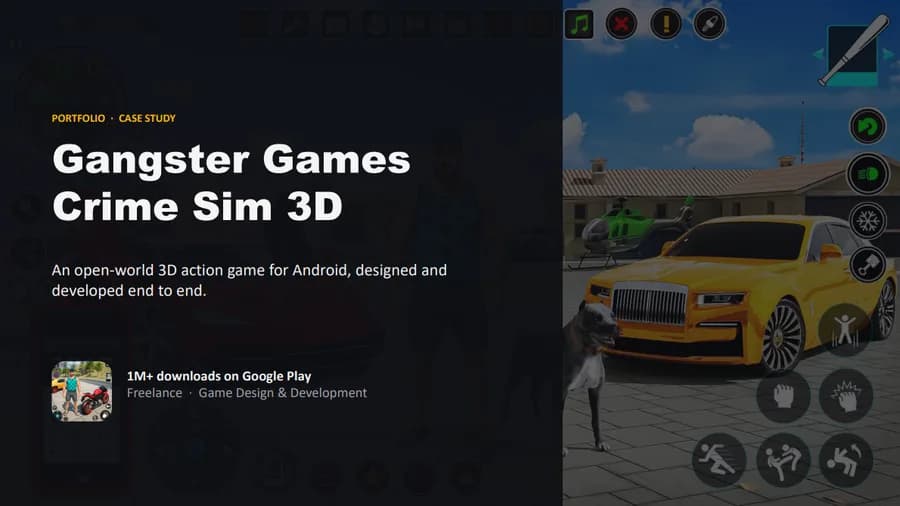 Gangster Games: Crime Sim 3D case study cover