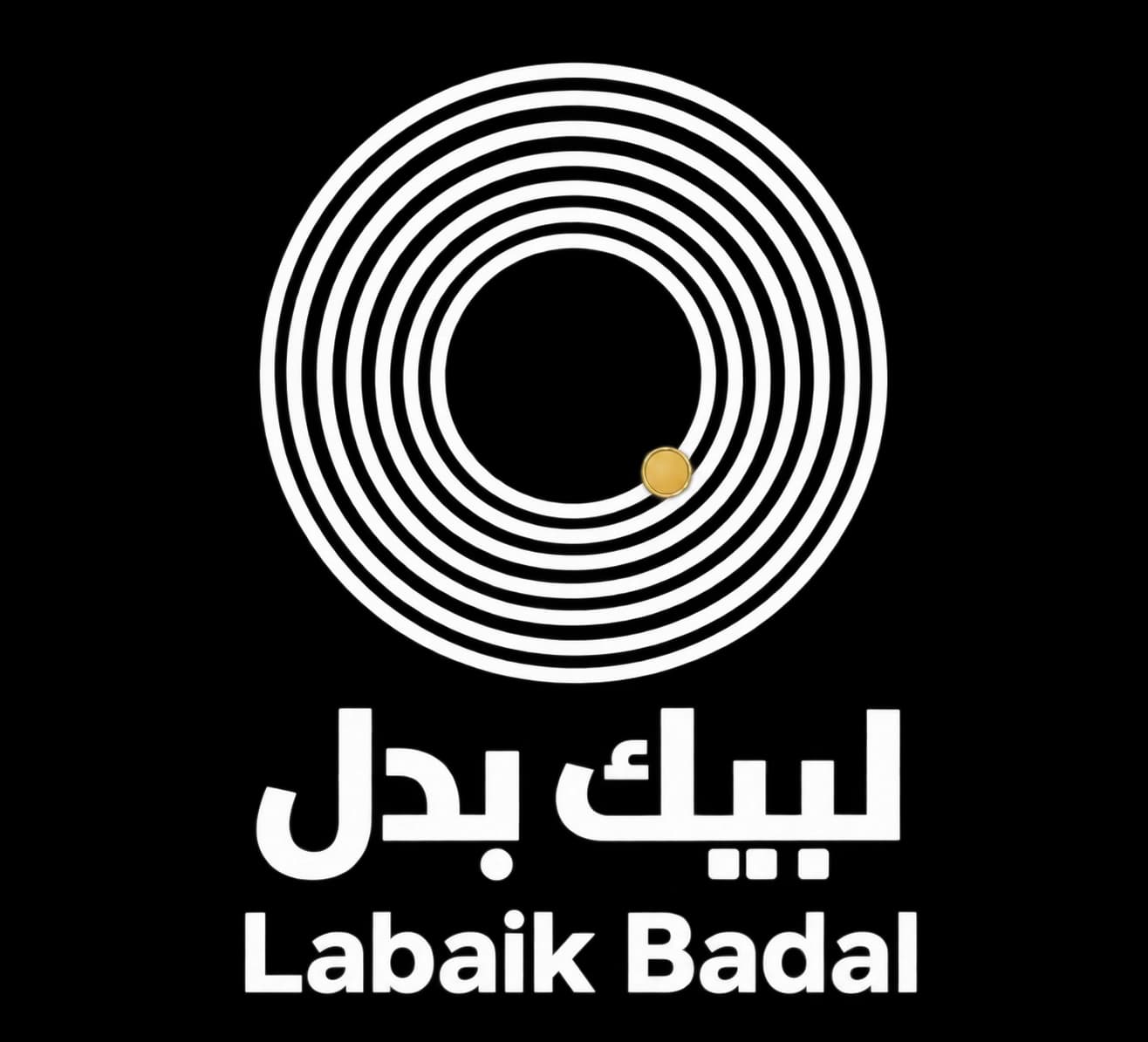 Labaik Badal bilingual logo